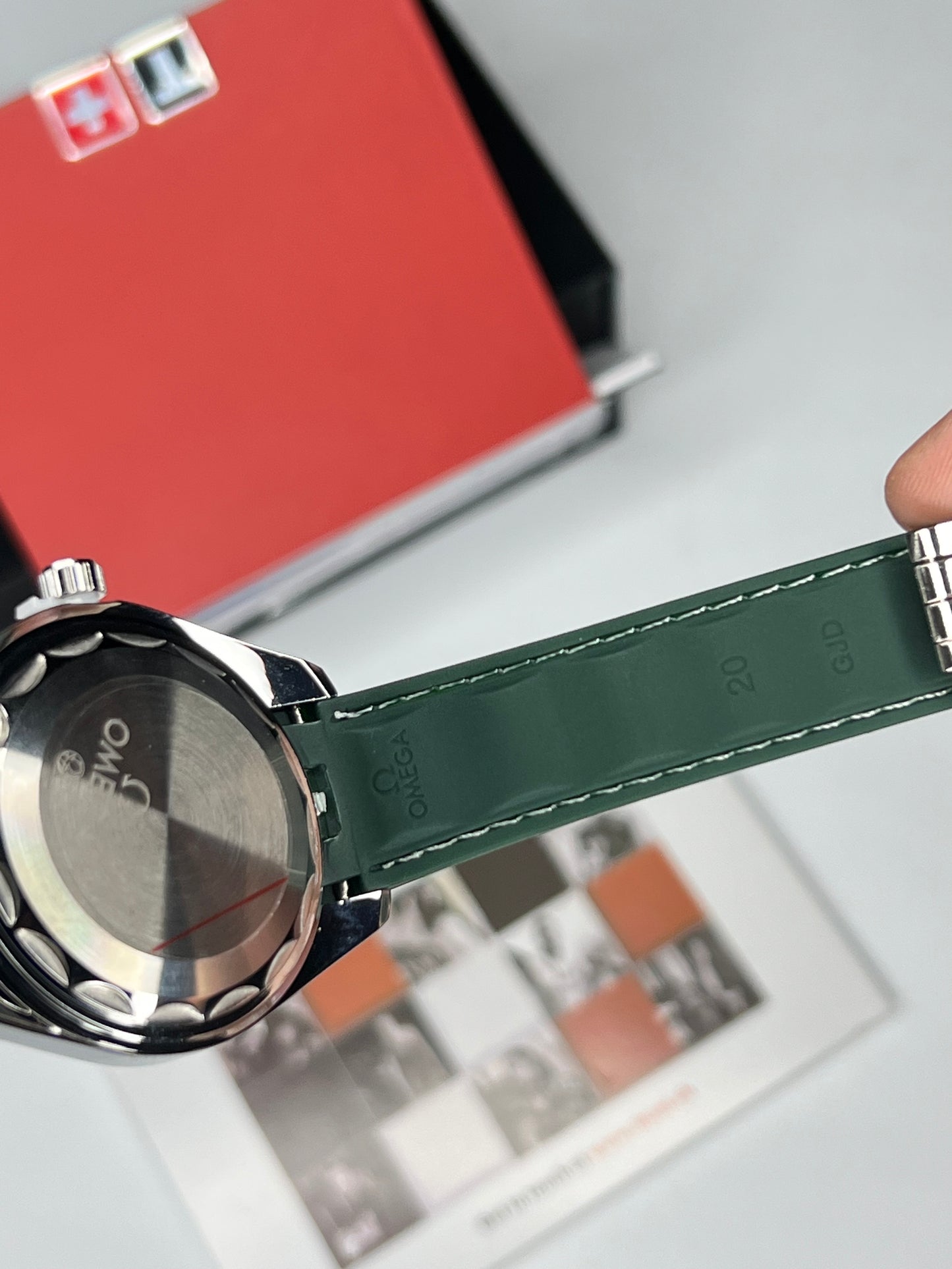 OMG Silver Case Green Dial