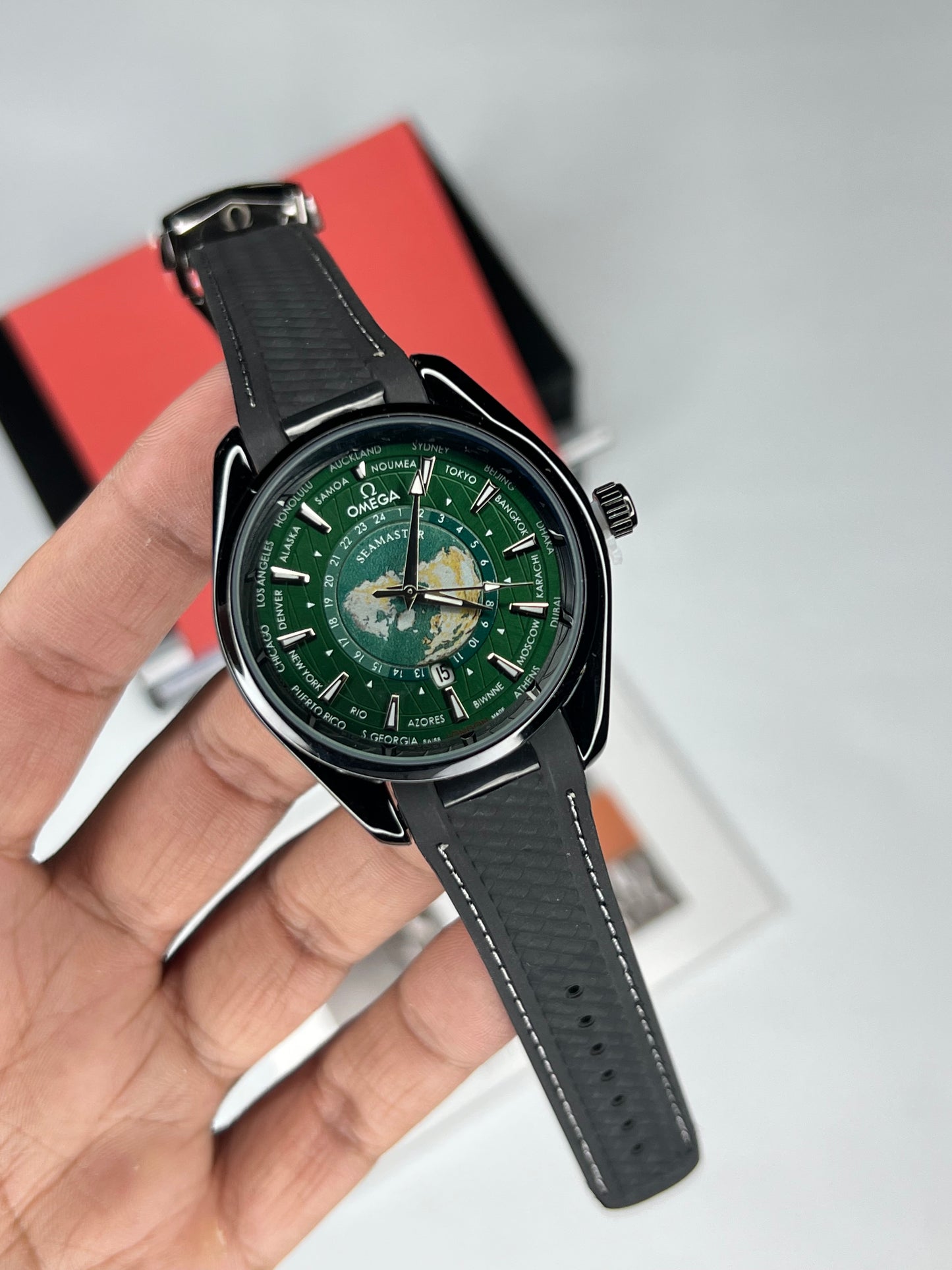 OMG Black Case Green dial