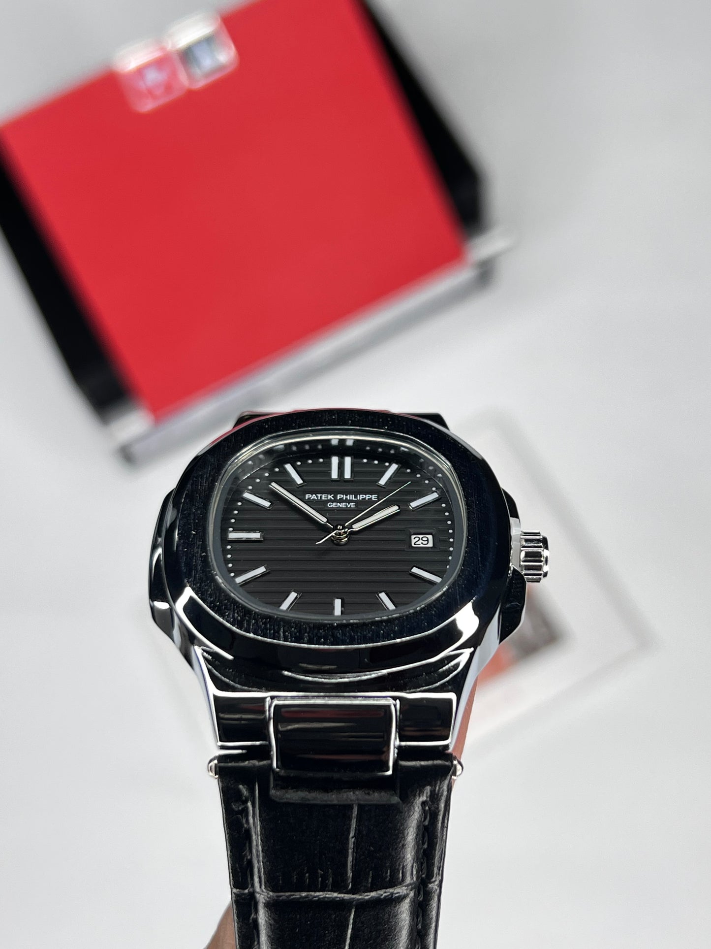 PP Nautilus Black ( Leather Strap )