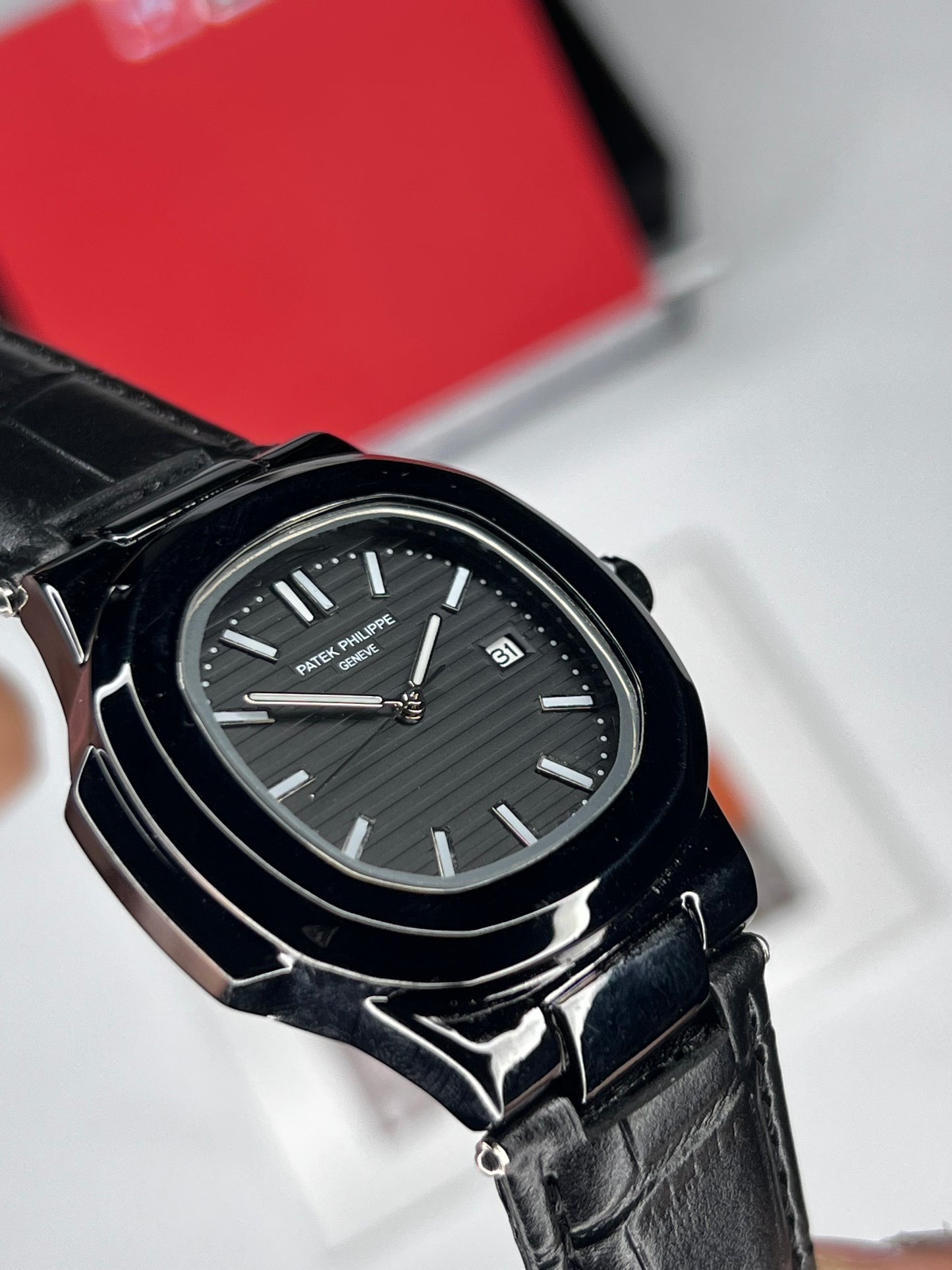 PP Nautilus Black ( Leather Strap )