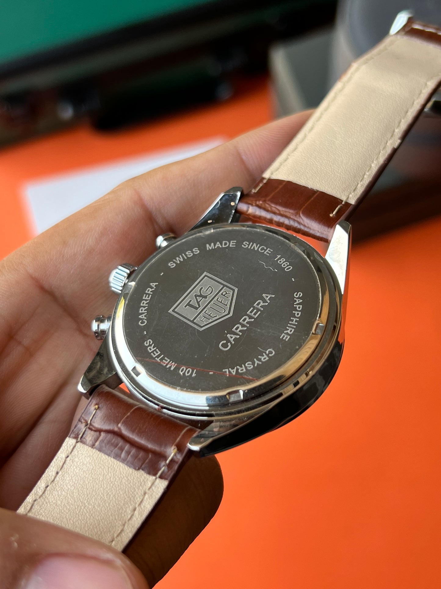 Tag Carrera Chronograph (Brown)