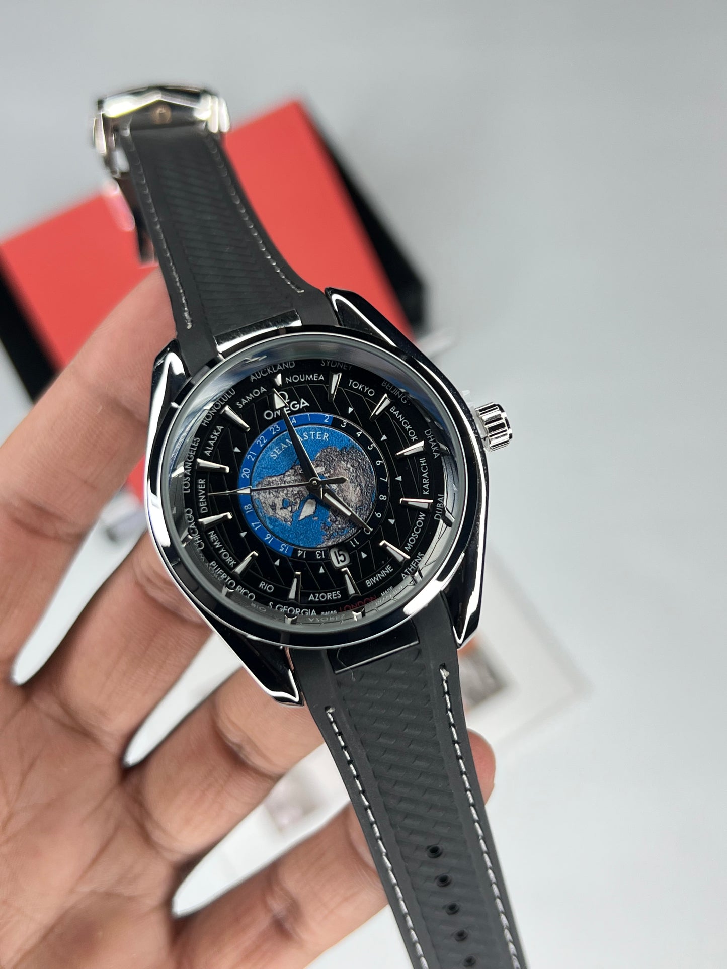 OMG Silver Case black dial