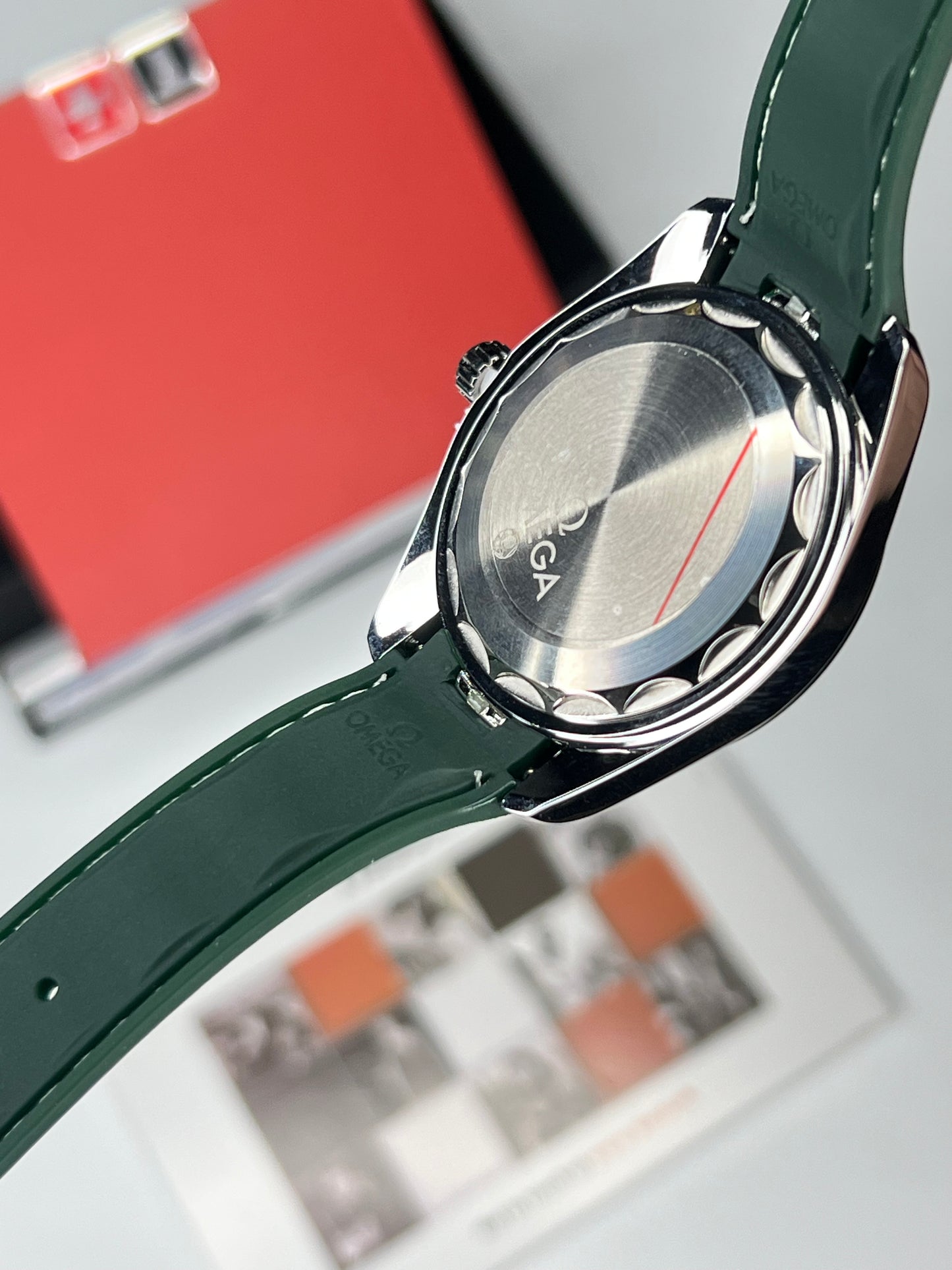 OMG Silver Case Green Dial
