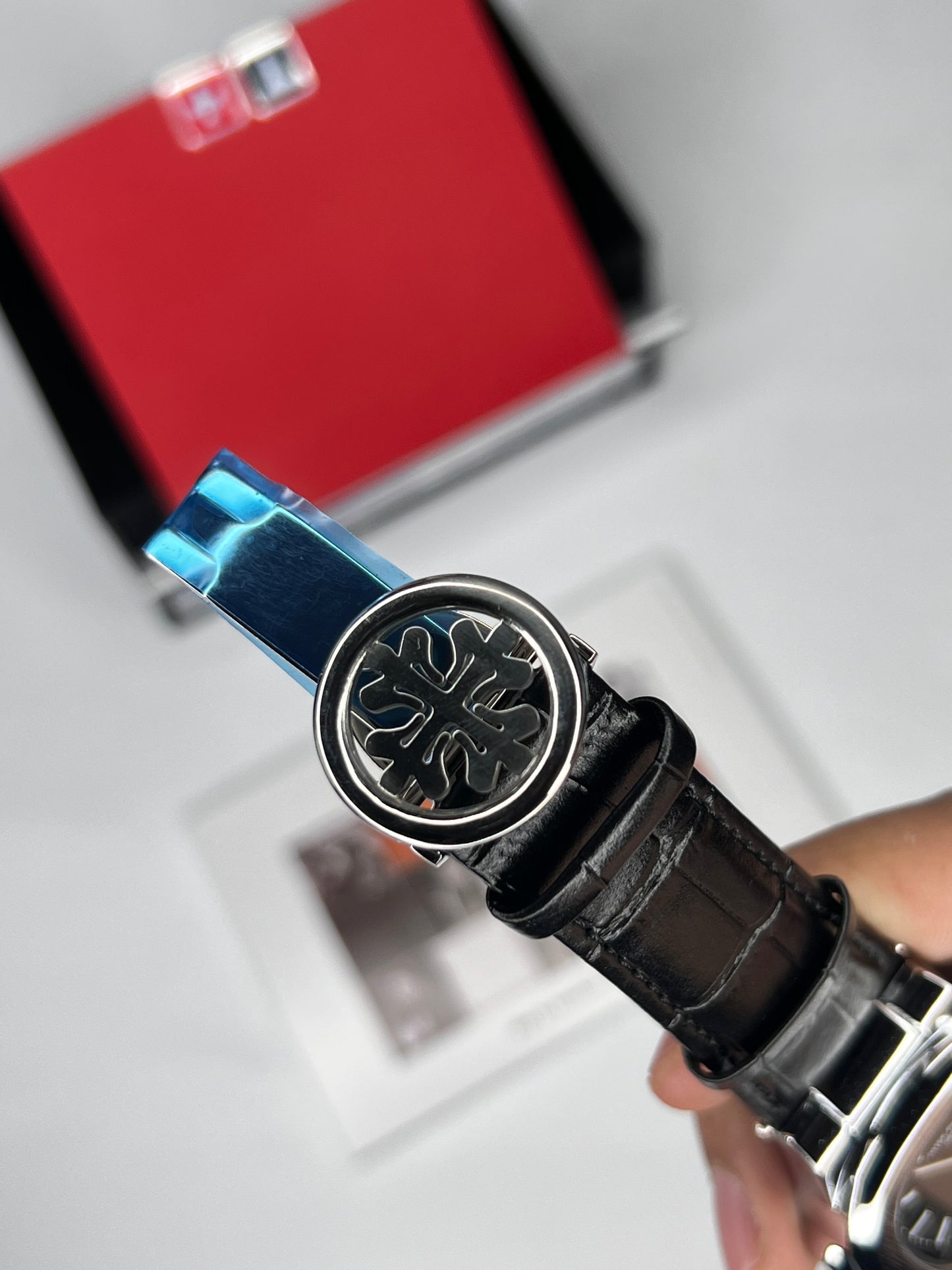 PP Nautilus Black ( Leather Strap )