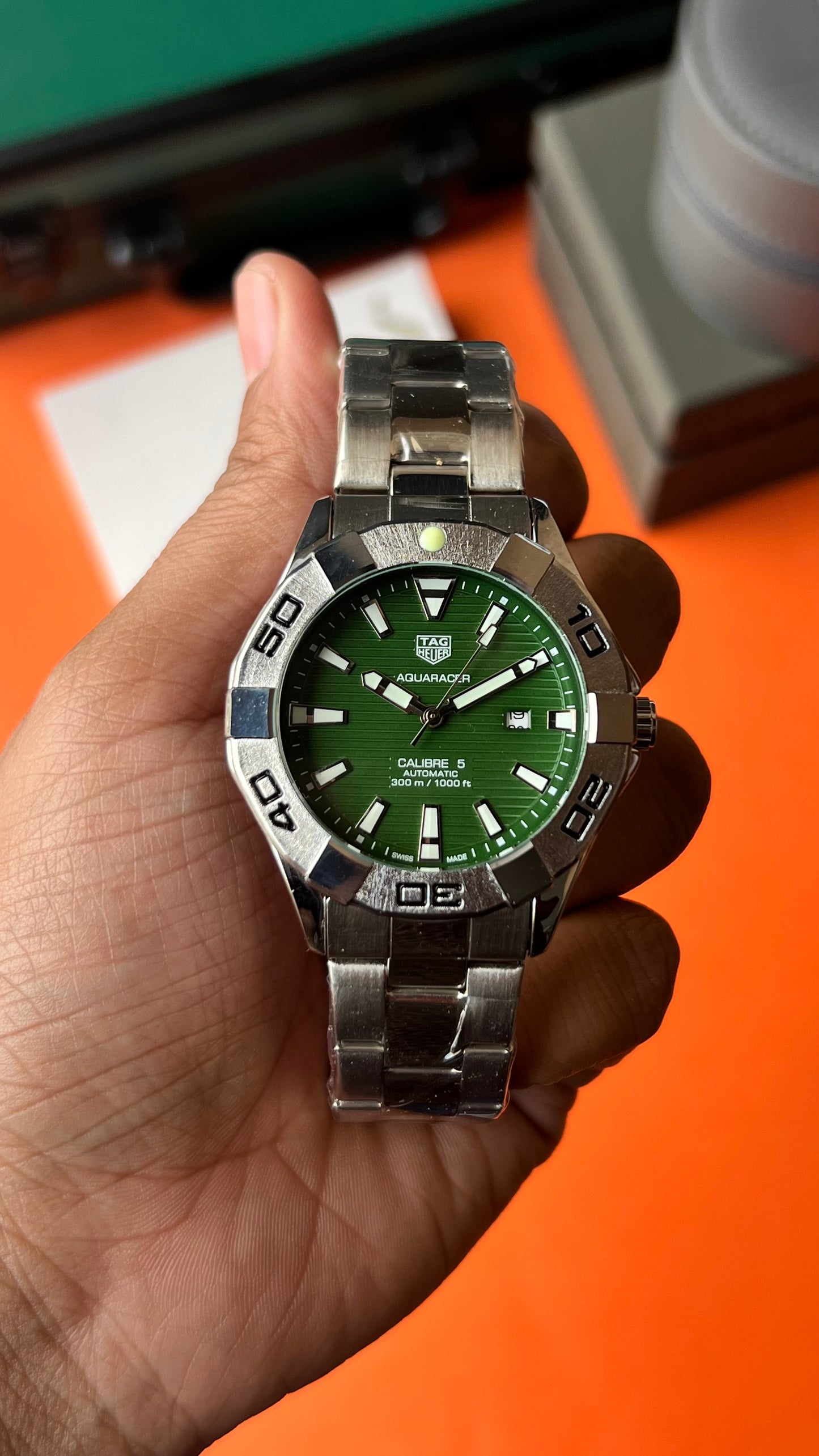 Tag Aquaracer Green ( Chain )