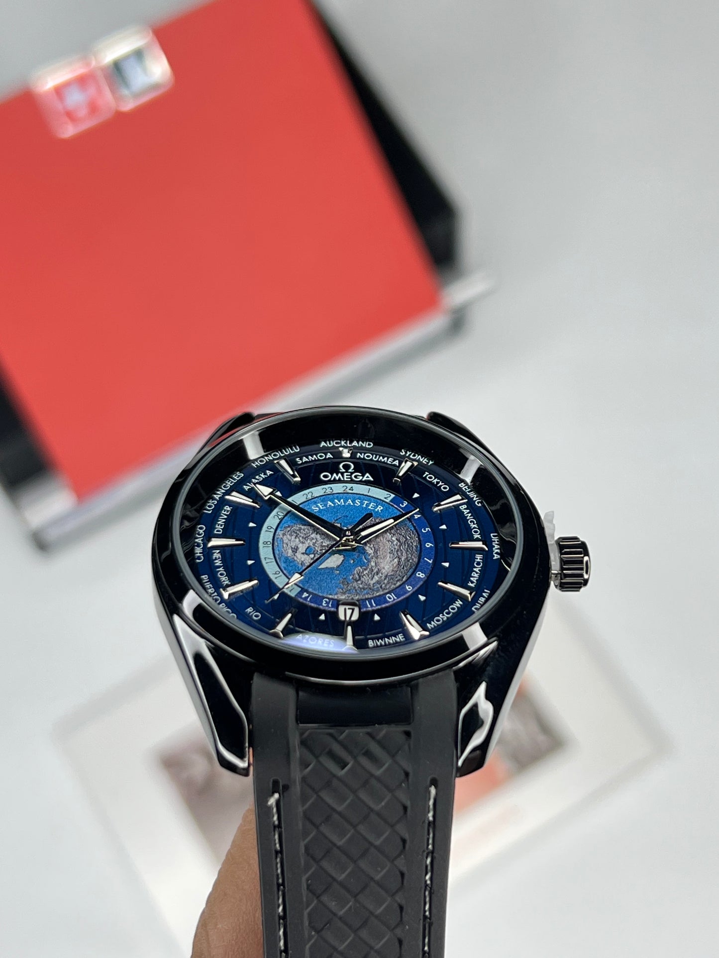 OMG Black Case Blue Dial