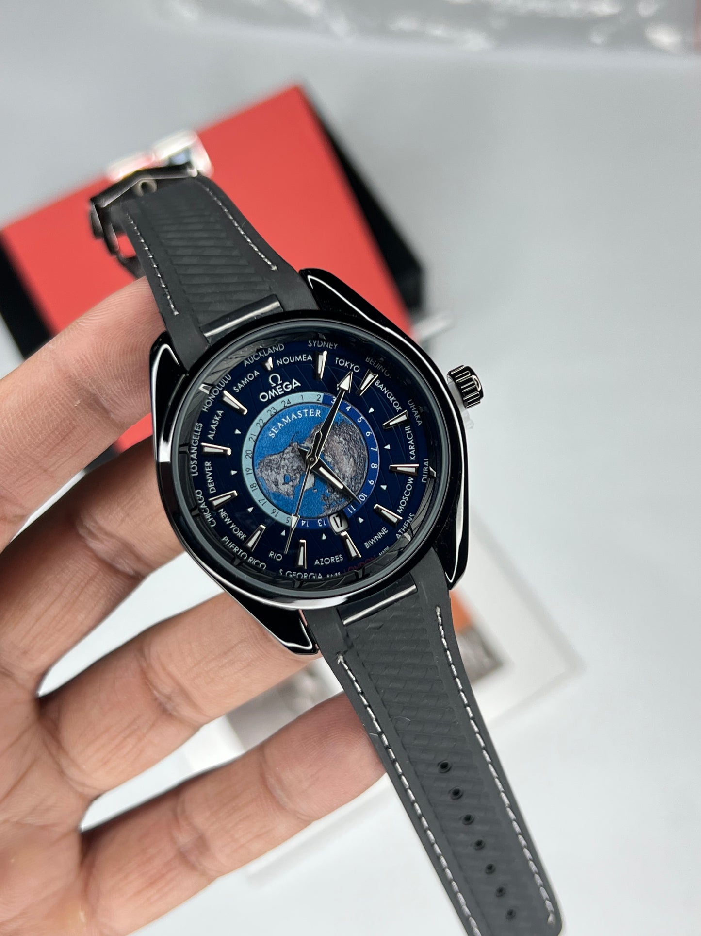OMG Black Case Blue Dial