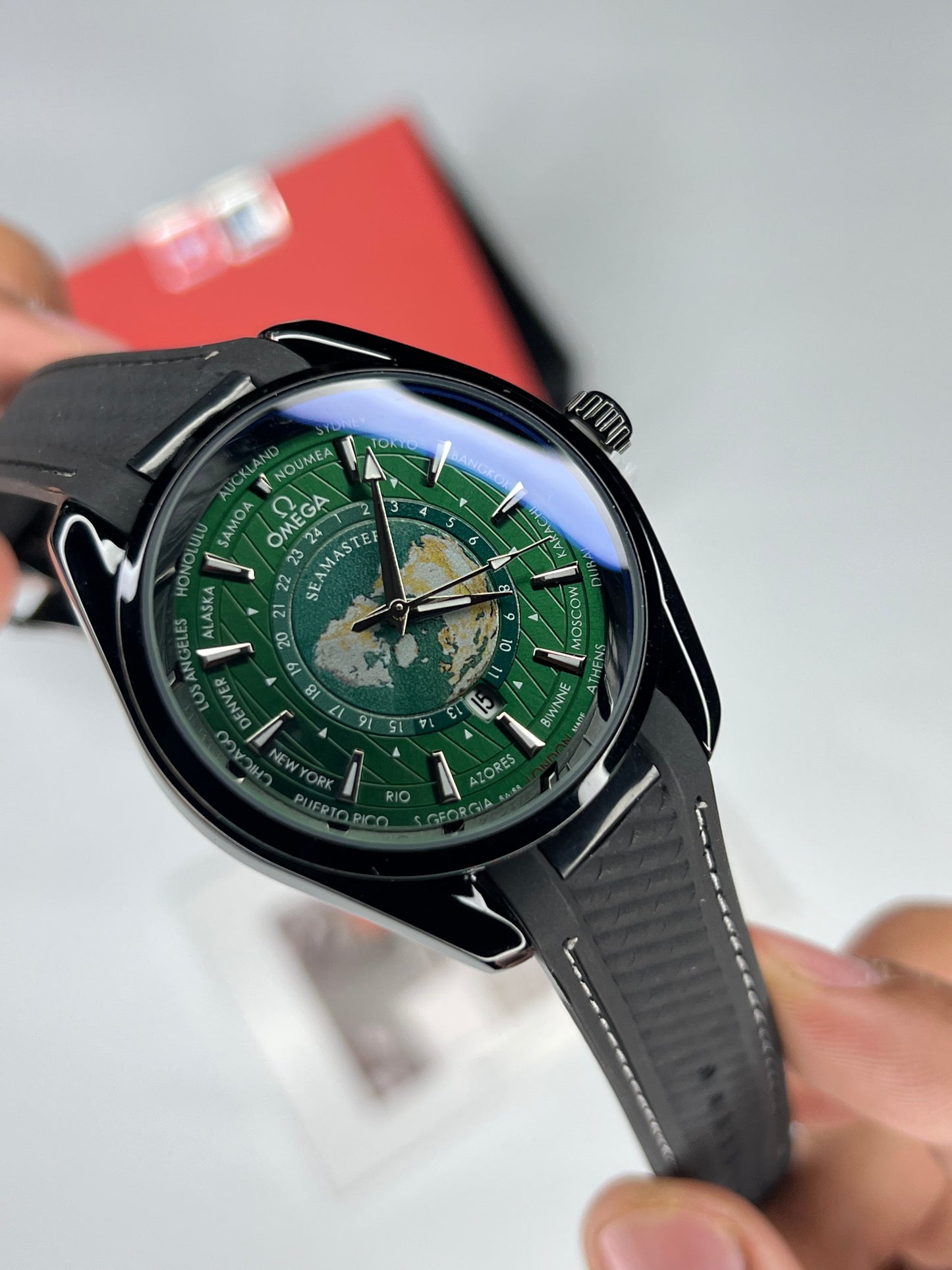 OMG Black Case Green dial