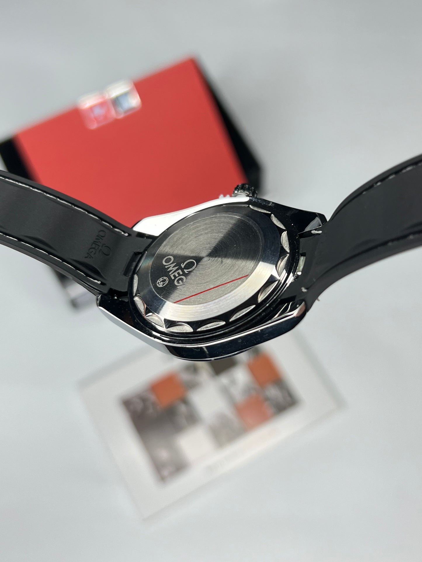 OMG silver Case Redwine Dial