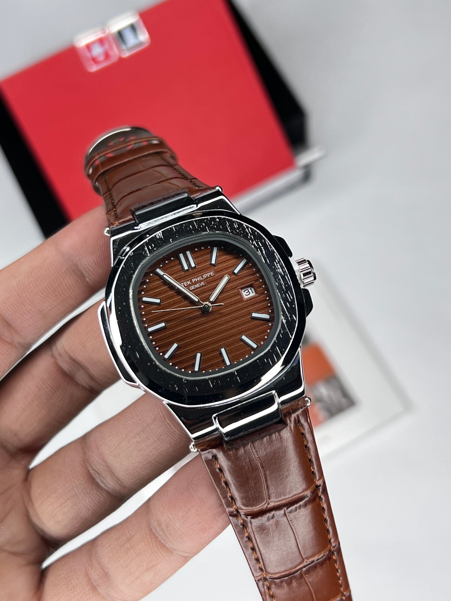 PP Nautilus Brown ( Leather Strap )