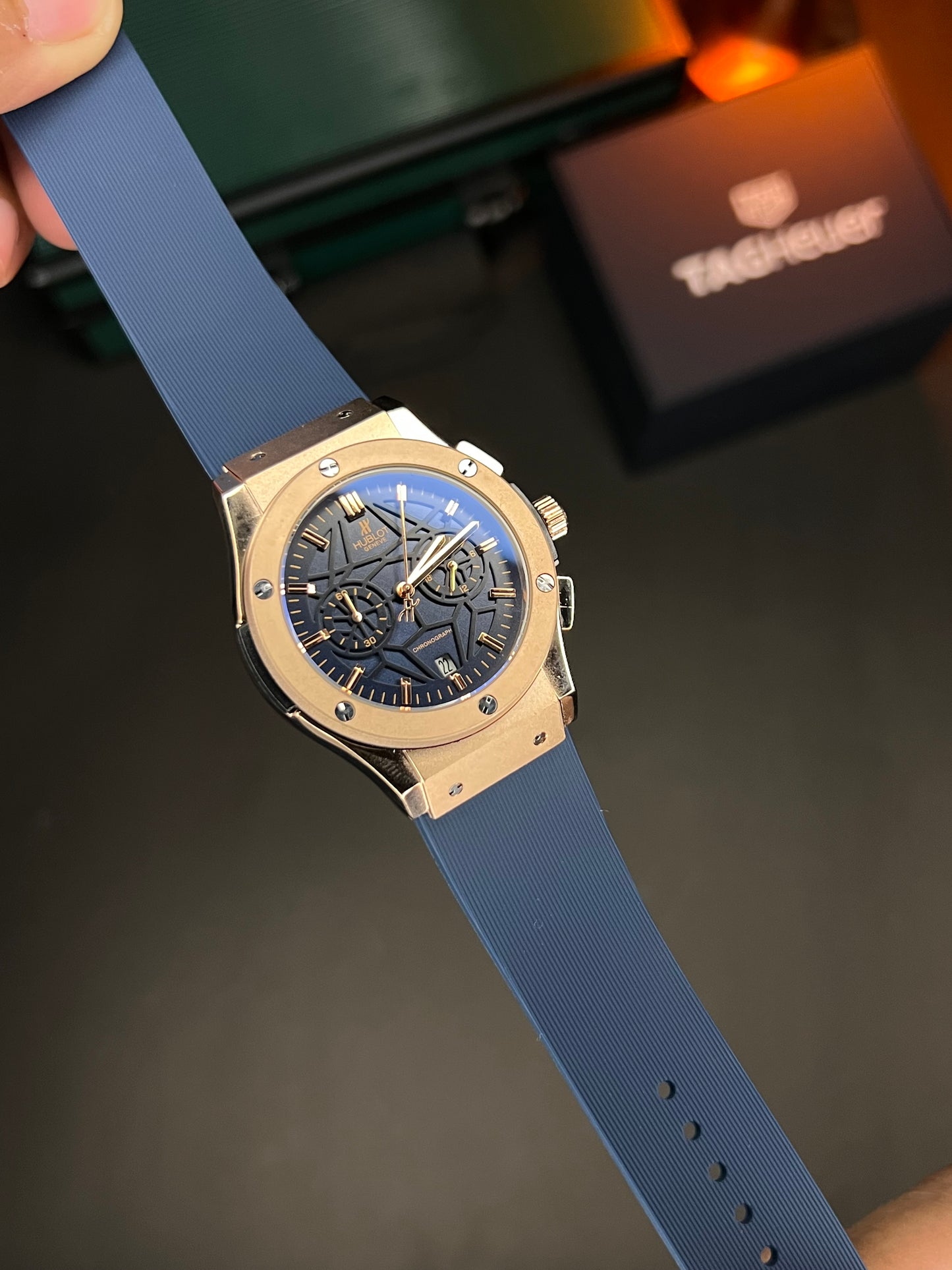 Hublt Spider Dial ( Blue)