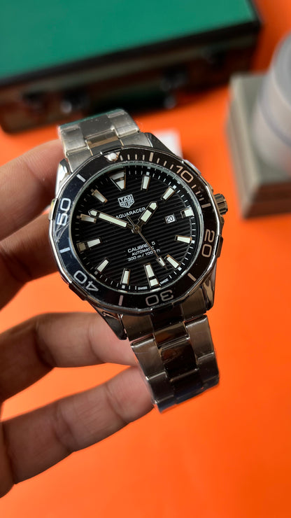 Tag Aquaracer Plain Black ( Chain)