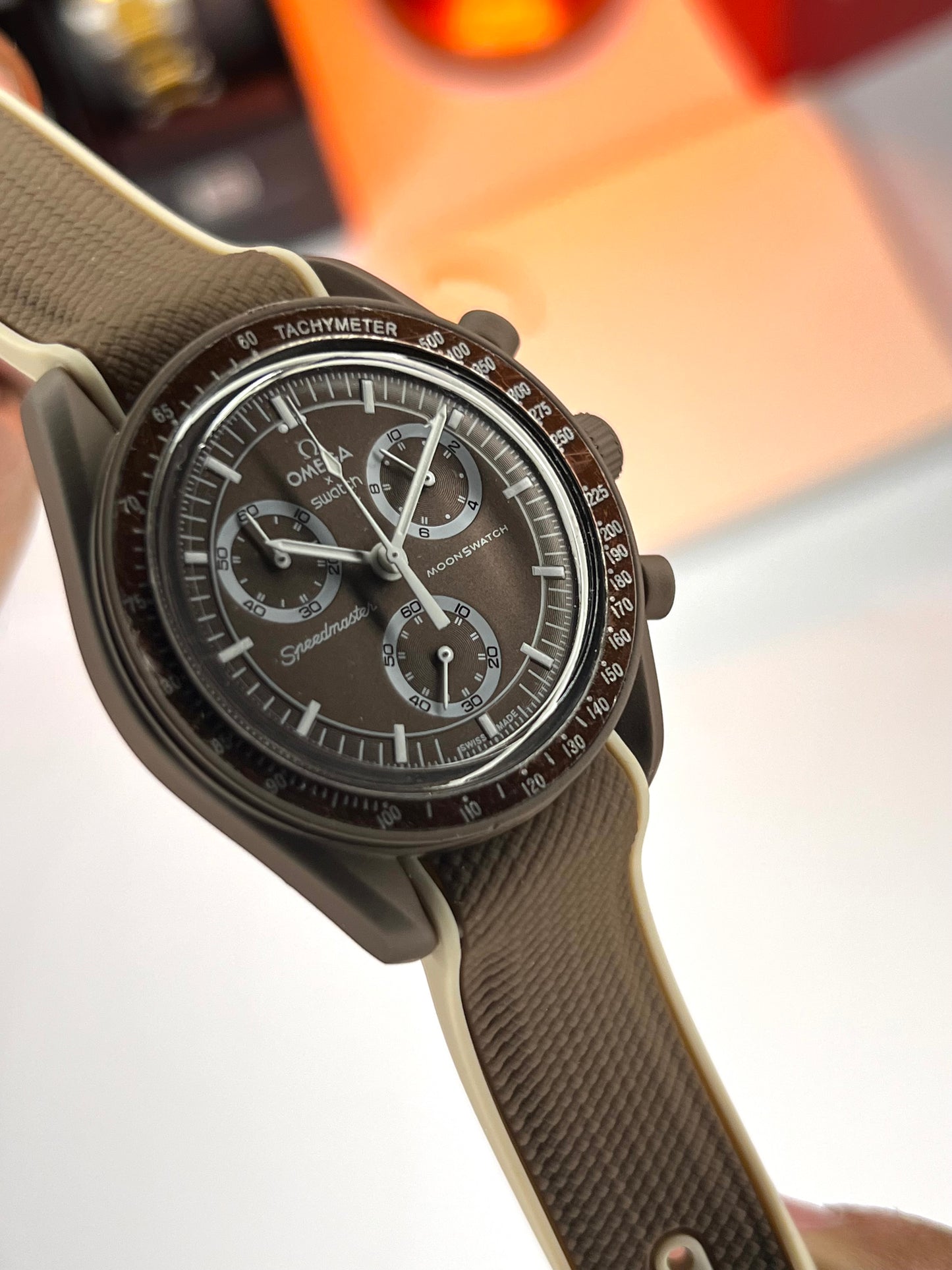 Omega Moonswatch Chocolate Brown