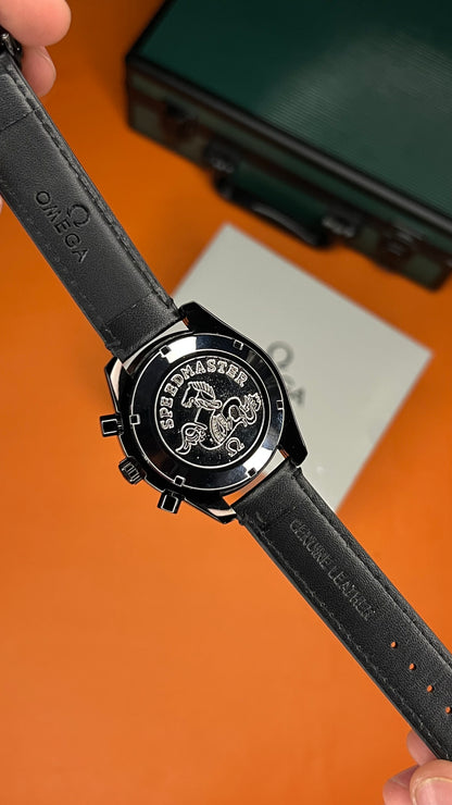 Omega SM (Blue Dial with Black Case) Black Strap