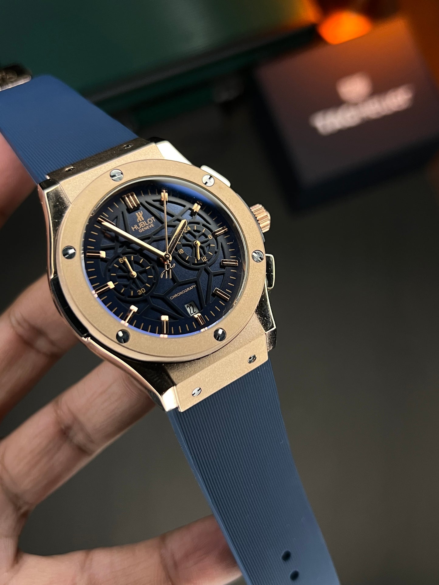 Hublt Spider Dial ( Blue)