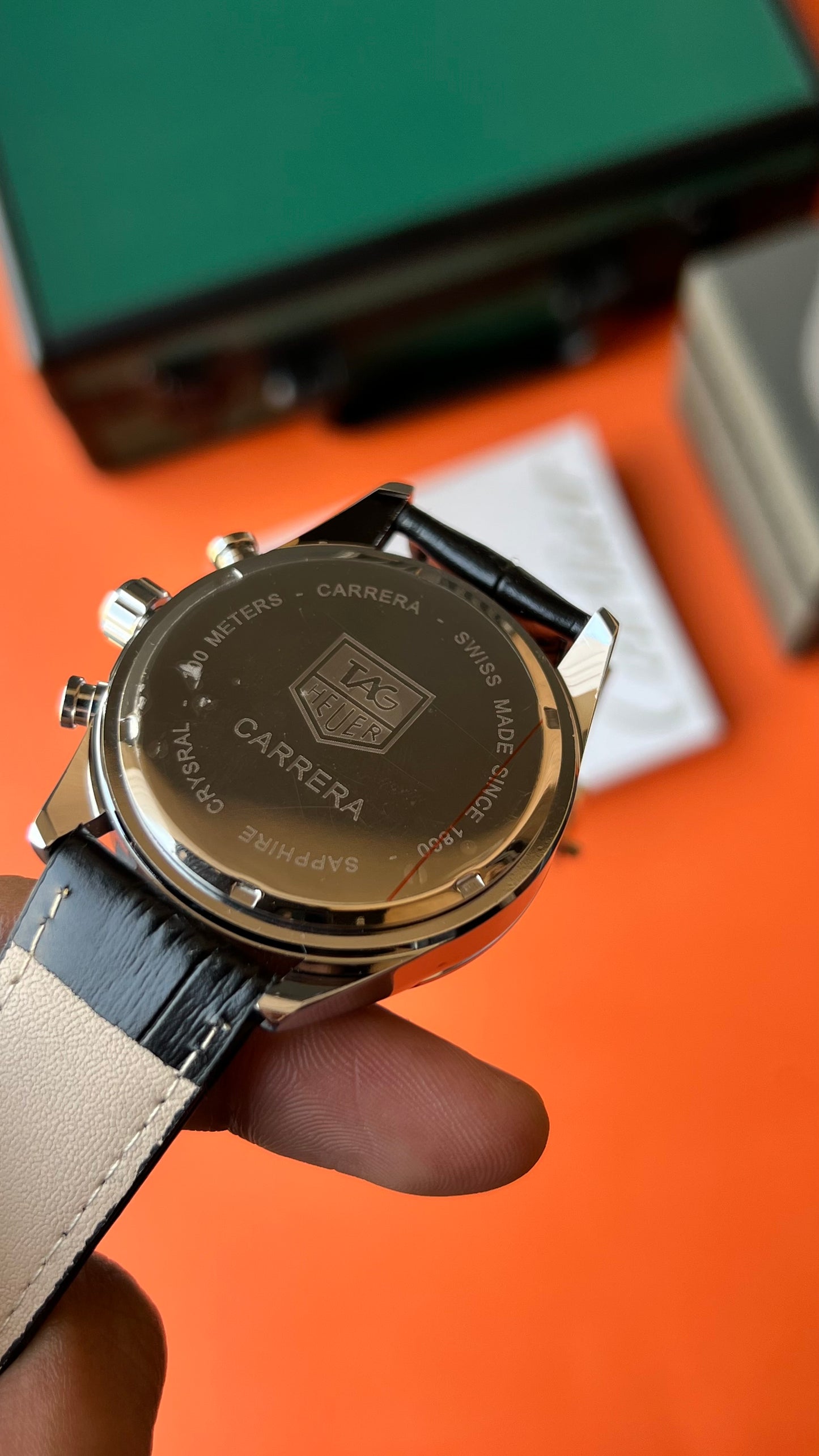 Tag Carrera Chronograph (Silver Case Black dial )