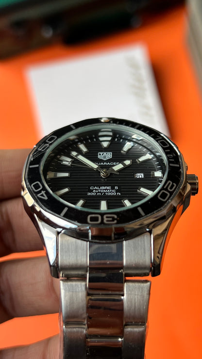 Tag Aquaracer Plain Black ( Chain)
