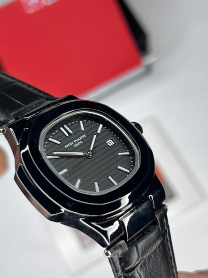 PP Nautilus Black ( Leather Strap )