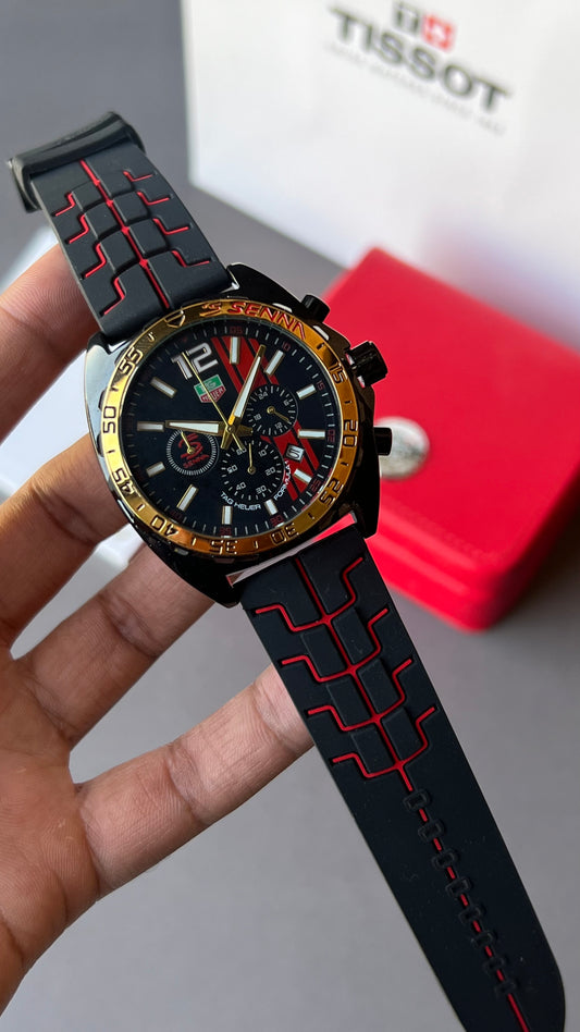 Tag Heuer Formula 1 Senna Edition Black Silicone Strap Black Dial Chronograph