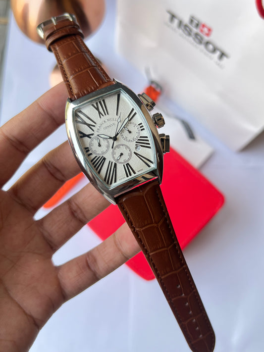 Franck M Roman Numerals (Silver Case White dial)