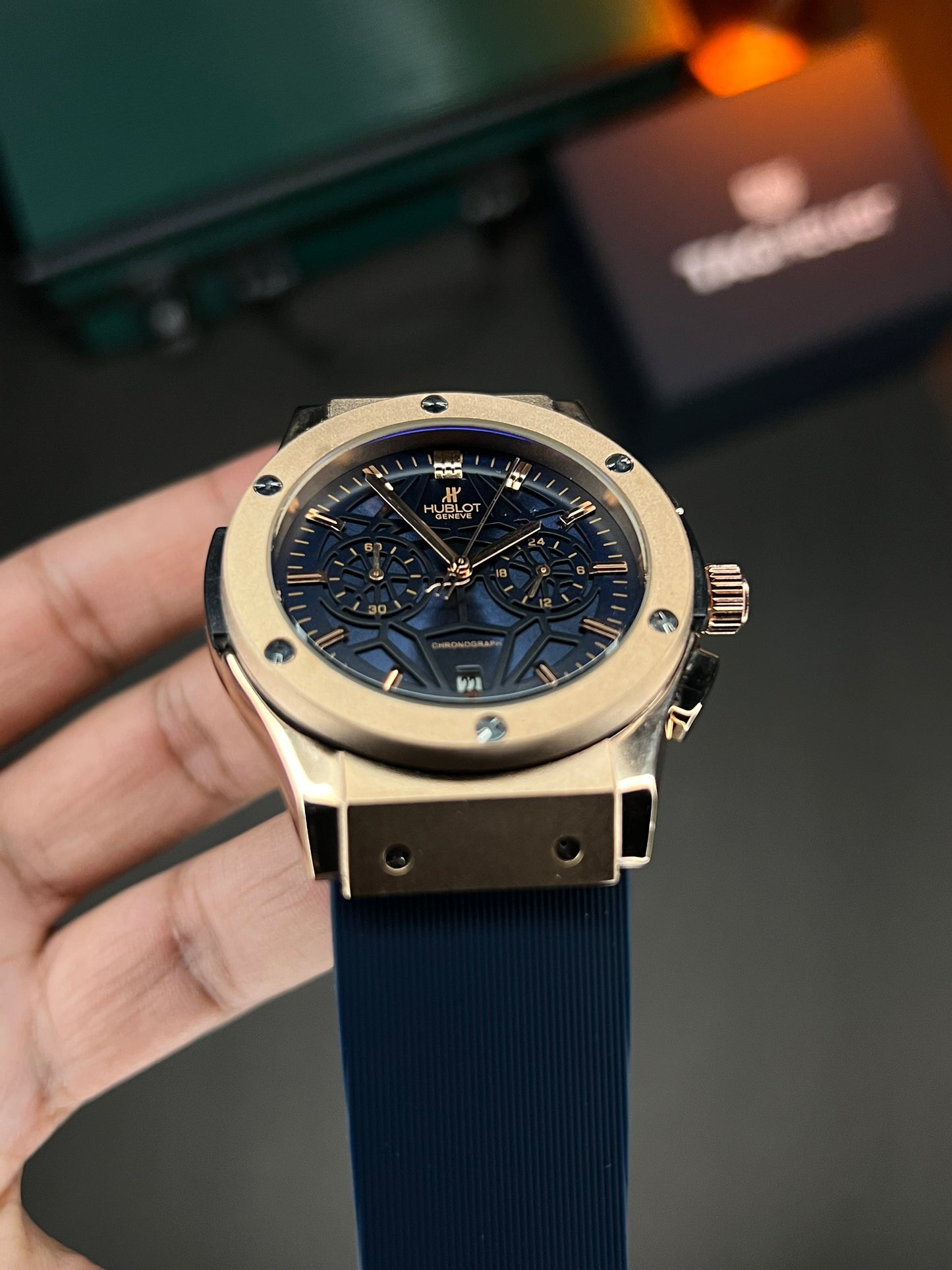 Hublt Spider Dial ( Blue)