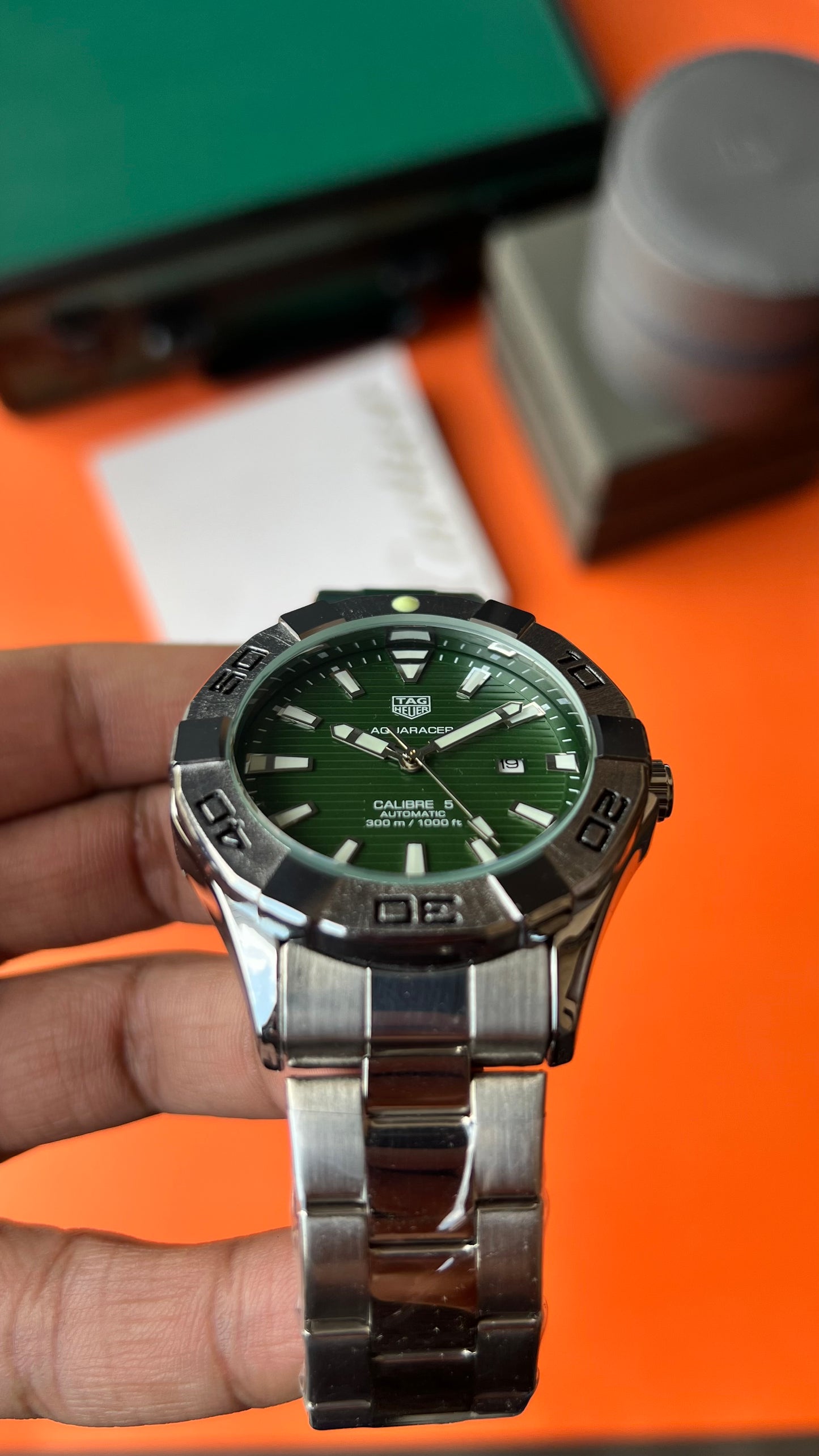 Tag Aquaracer Green ( Chain )