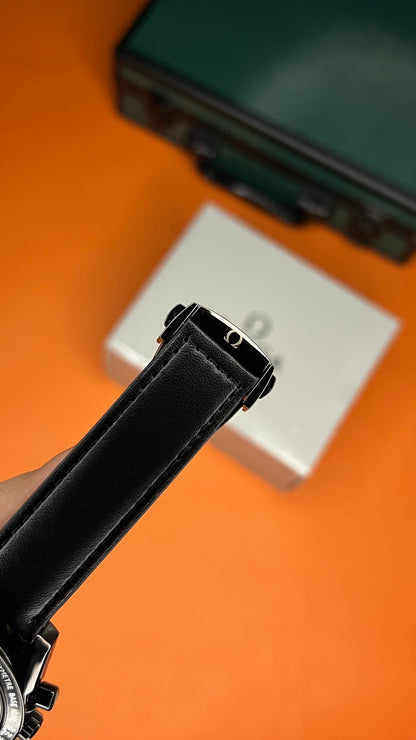 Omega SM (Blue Dial with Black Case) Black Strap