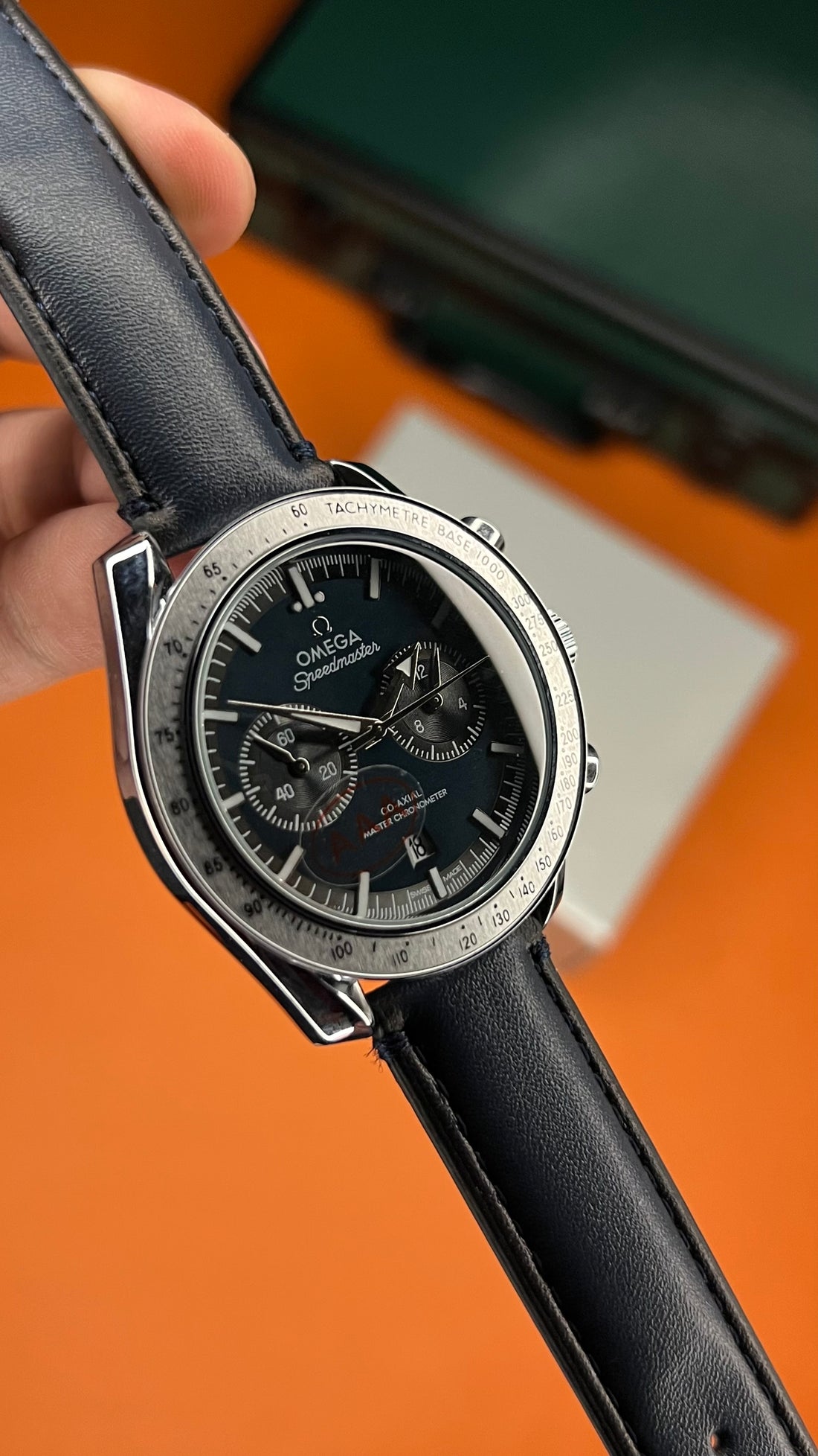 Omega 57 SM Blue Dial with blue Strap
