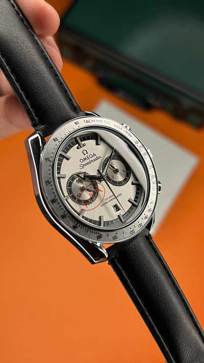 Omega 57 SM ( Silver Dial) black strap
