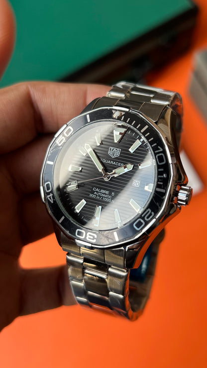 Tag Aquaracer Plain Black ( Chain)