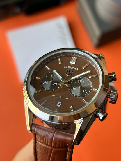 Tag Carrera Chronograph (Brown)