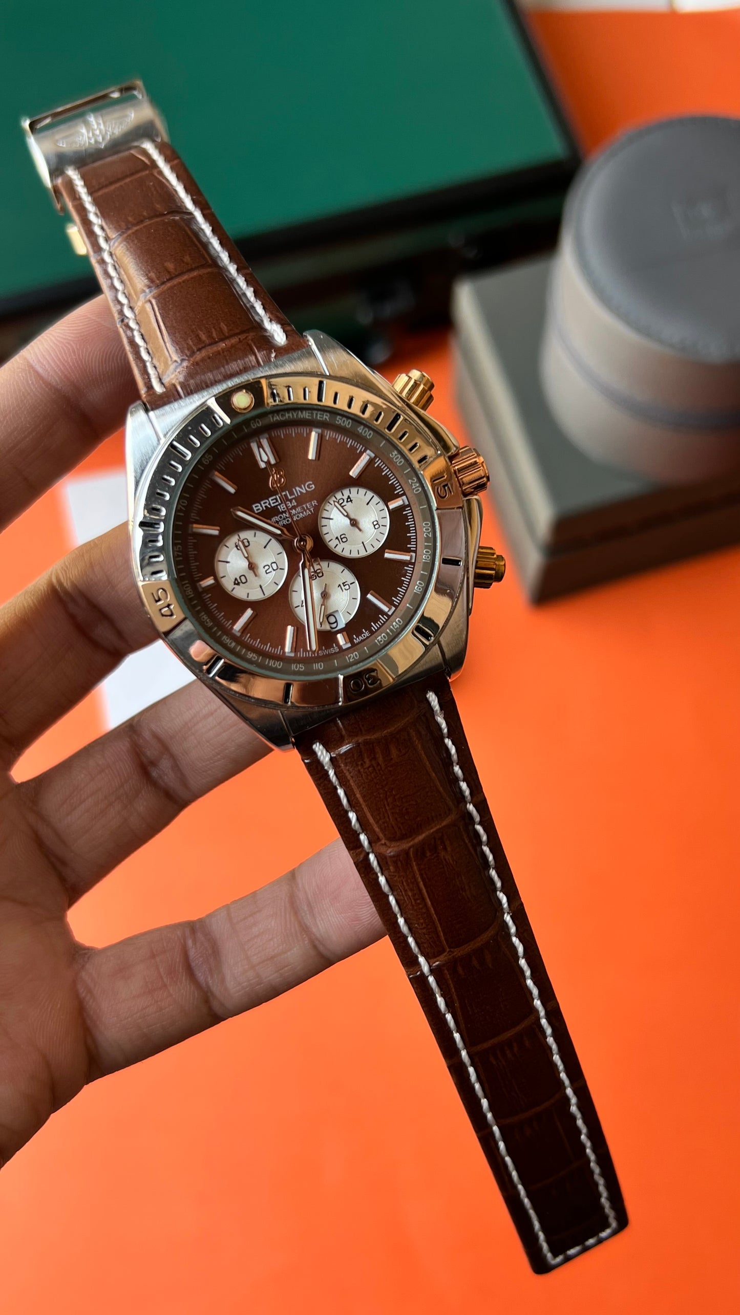 Bret-Ling Brown Chronograph