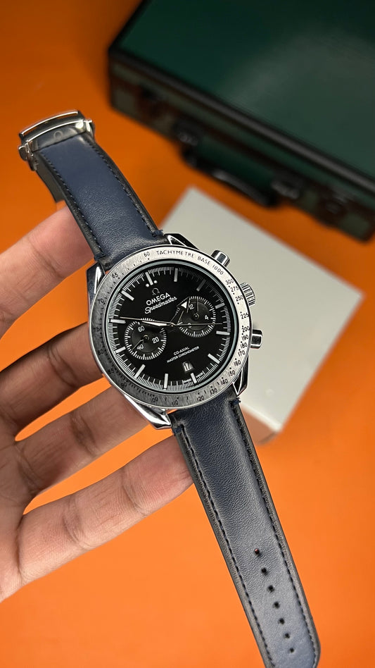 Omega 57 SM (Black Dial) Blue Strap