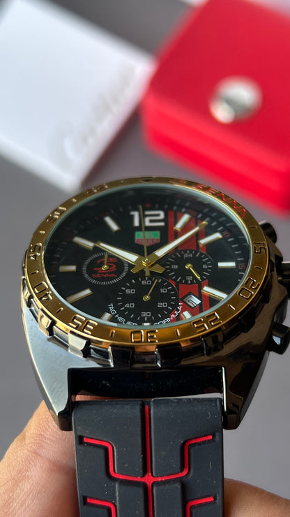 Tag Heuer Formula 1 Senna Edition Black Silicone Strap Black Dial Chronograph
