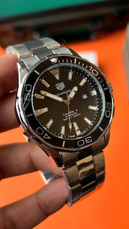 Tag Aquaracer Plain Black ( Chain)