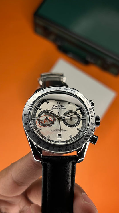 Omega 57 SM ( Silver Dial) black strap