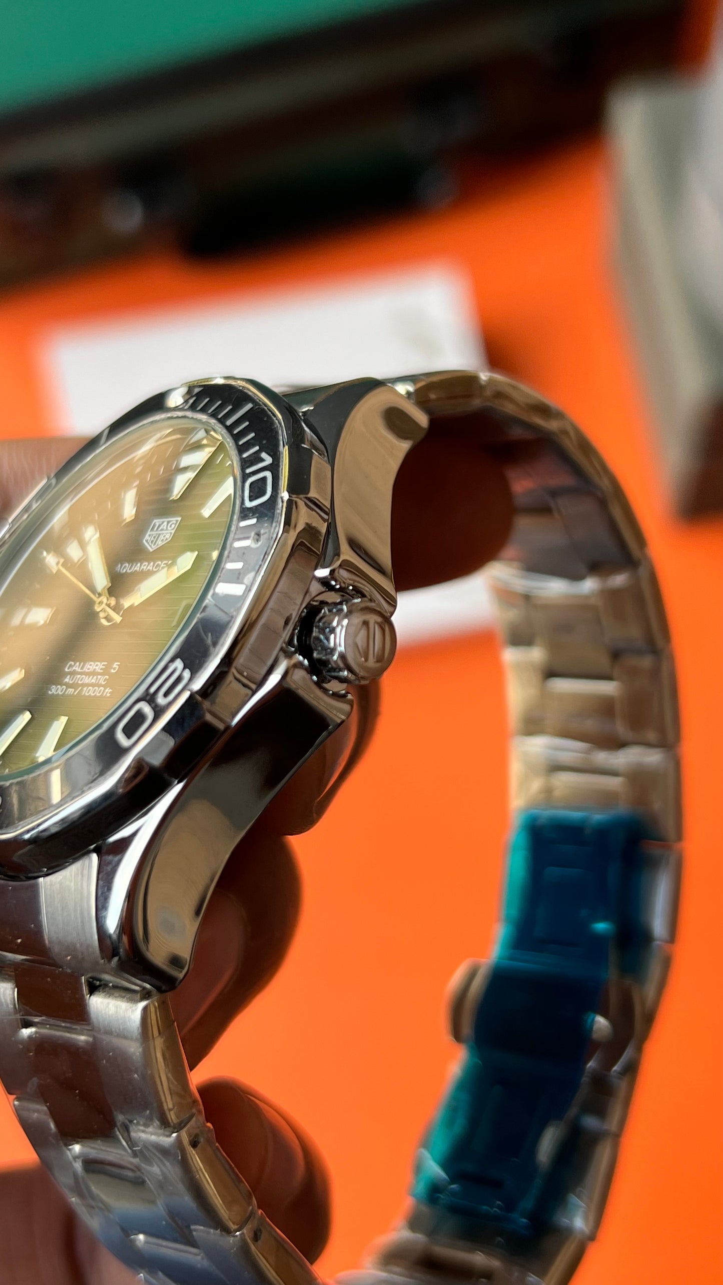 Tag Aquaracer Plain Black ( Chain)