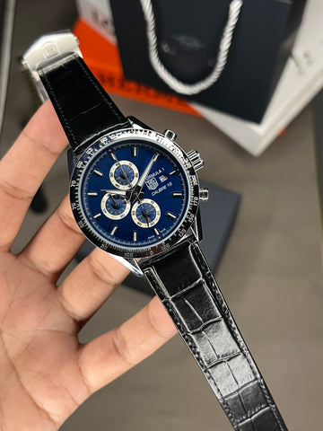 Tag Carrera Blue Dial Silver Case